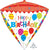 Anagram Mylar & Foil Geometric Birthday Diamond 17" Mylar Foil Balloon
