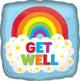 Get Well Rainbow Cloud 18″ Balloon
