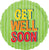 Anagram Mylar & Foil Get Well Soon Green Stripes 18″ Balloon