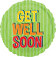 Globo Get Well Soon Green Stripes 18″