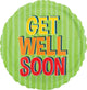 Get Well Soon Green Stripes 18″ Balloon