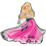 Glam Barbie Vestido Rosa Gigante Globo de 32"
