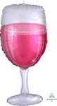Anagram Mylar & Foil Glass of Rosé 31″ Balloon
