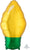 Anagram Mylar & Foil Gold Christmas Light Bulb 22″ Balloon