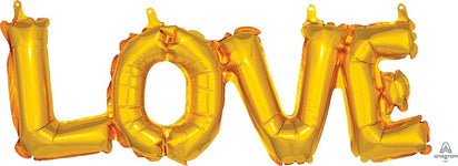 Anagram Mylar & Foil Gold Love Air-fill Phrase 25″ Balloon