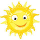 Graphic Sun Smiling Face 29″ Foil Balloon