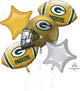 Juego de ramo de globos de los Green Bay Packers