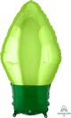 Green Christmas Light Bulb 22″ Balloon