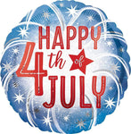 Anagram Mylar & Foil Happy 4th of July 17″ Balloon