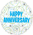 Anagram Mylar & Foil Happy Anniversary Swirls 18″ Balloon