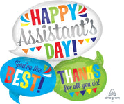 Anagram Mylar & Foil Happy Assistant's Day 26″ Balloon