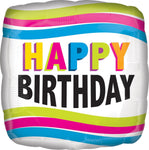 Anagram Mylar & Foil Happy Birthday Bright 18″ Balloon