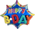 Anagram Mylar & Foil Happy Birthday Burst 3D Bday 35" Balloon