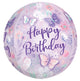 Feliz Cumpleaños Mariposa Orbz Globo 16″