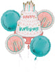 Kit Ramo Pastel Feliz Cumpleaños (Juego de 5 globos)