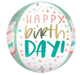 Anagram Mylar & Foil Happy Birthday Cake Day Orbz 16″ Balloon