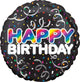 Happy Birthday Colorful Bold 18″ Balloon