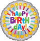 Happy Birthday Colorful Candles 18″ Balloon