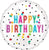 Anagram Mylar & Foil Happy Birthday Colorful Confetti 18″ Balloon