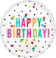 Happy Birthday Colorful Confetti 18″ Balloon