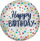 Happy BIrthday Confetti 16″ Orbz Balloon