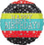 Anagram Mylar & Foil Happy Birthday Confetti Stripes 18″ Balloon