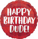 Happy Birthday Dude! Red Plaid 18″ Balloon