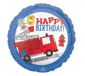 Anagram Mylar & Foil Happy Birthday Fire Police Themed 18″ Balloon
