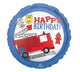 Globo de 18″ con tema de policía de bomberos de feliz cumpleaños