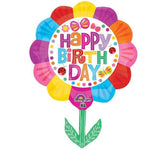 Anagram Mylar & Foil Happy Birthday Flower 29″ Foil Balloon
