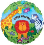 Anagram Mylar & Foil Happy Birthday Jungle Animals 18" Balloon