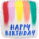 Happy Birthday Paint 18″ Balloon