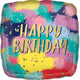 Happy Birthday Painted Colors 17″ Balloon