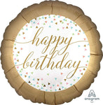 Anagram Mylar & Foil Happy Birthday Pastel Confetti 17″ Balloon