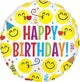 Happy Birthday Smiley Faces 18″ Balloon
