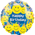 Anagram Mylar & Foil Happy Birthday Smiley Faces 18″ Value Balloon