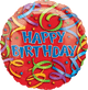 Happy Birthday Streamers 18″ Foil Balloon