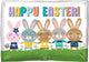 Happy Easter Bunnies 16″ Balloon