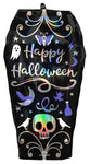 Anagram Mylar & Foil Happy Halloween Iridescent Coffin 27″ Balloon