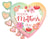 Anagram Mylar & Foil Happy Mother's Day Filtered Ombre Hearts 24″ Balloon