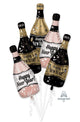 Happy New Year Bubbly Bottles Balloon Bouquet