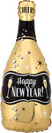 Anagram Mylar & Foil Happy New Year Gold Black Champagne Bottle 26″ Balloon