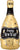 Anagram Mylar & Foil Happy New Year Gold Black Champagne Bottle 26″ Balloon