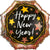 Anagram Mylar & Foil Happy New Year Gold Sparkle 22″ Balloon