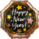 Happy New Year Gold Sparkle 22″ Balloon