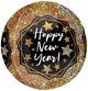 Happy New Year Gold Sparkle Orbz 16″ Balloon