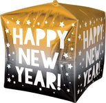 Anagram Mylar & Foil Happy New Year Stars Cubez 15″ Balloon