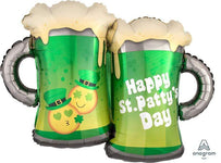 Anagram Mylar & Foil Happy St Paddy's Day Beer Mugs 32″ Balloon