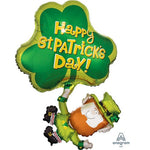 Anagram Mylar & Foil Happy St. Patrick's Day Leprechaun 33″ Balloon