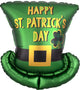Sombrero de copa de satén Happy St. Patrick's Day Globo de 24 ″